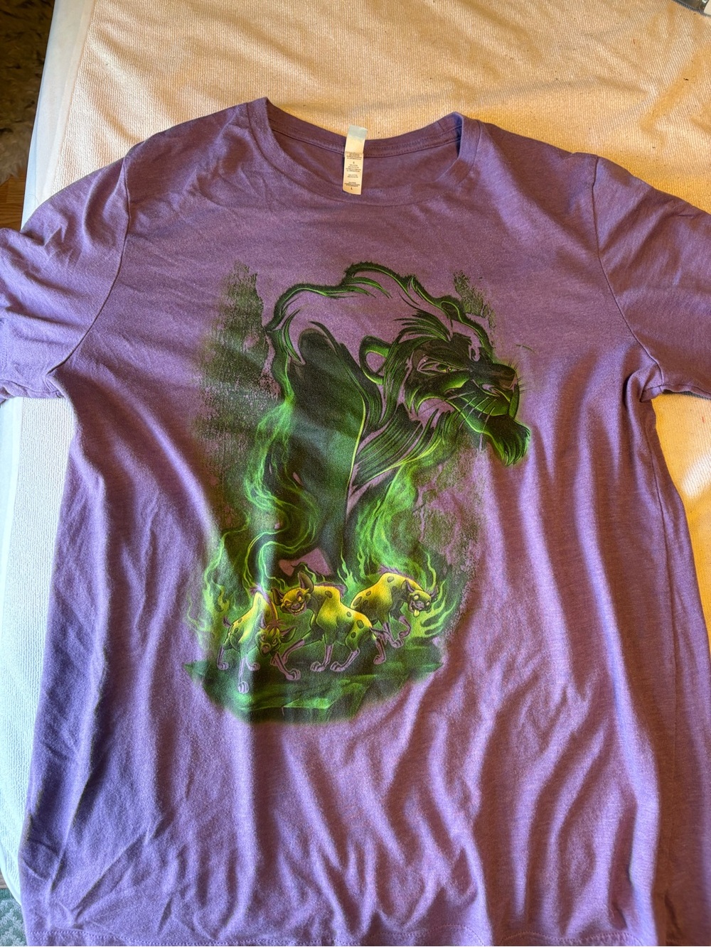 Disney Purple Tee with Scar & Hyenas